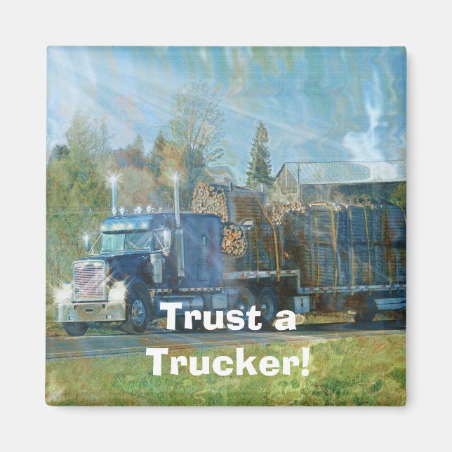 FREIGHT TRUCK BIG RIG TRUCKERS Gifts Magnet (Front)