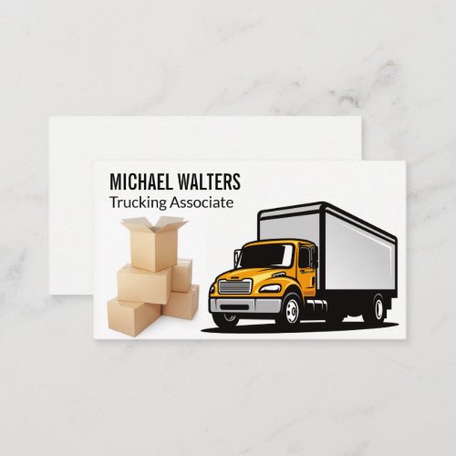 Freight Truck  Movers  Boxes Business Card