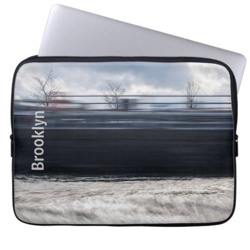Freighter in motion ship moving boat in water la laptop sleeve