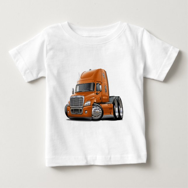 Freightliner Cascadia Orange Truck Baby T-Shirt (Front)
