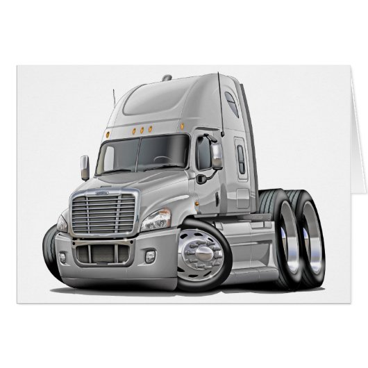 Freightliner Cascadia White Truck (Front Horizontal)