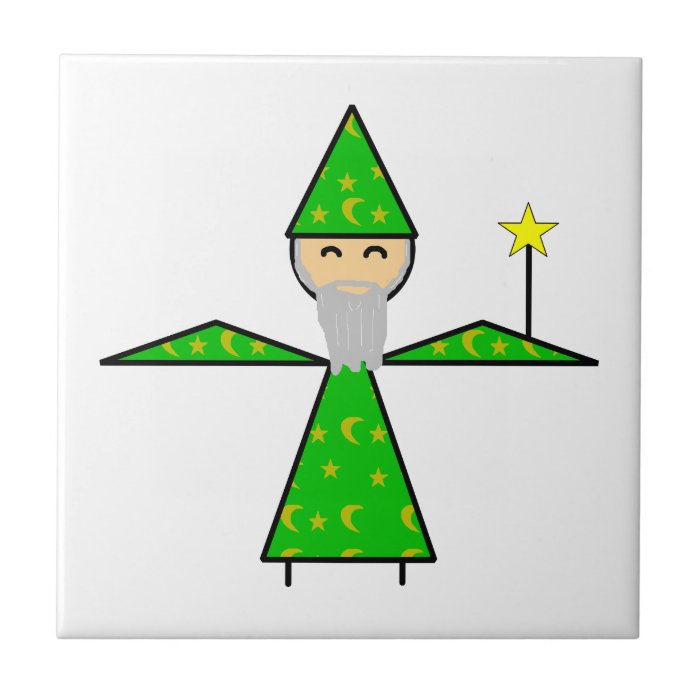 Freindly Green Stick Wizard Tile