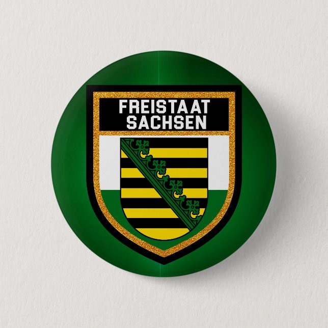 Freistaat Sachsen Flag Button (Front)