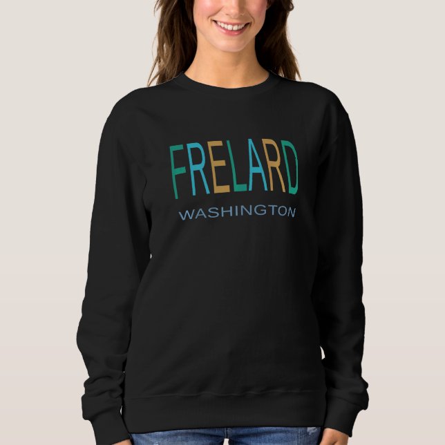 FRELARD WASHINGTON Blue Green and Yellow FRELARD S Sweatshirt (Front)