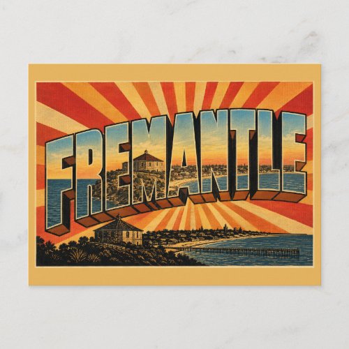 Fremantle WA Australia Historic Port City Art Postcard