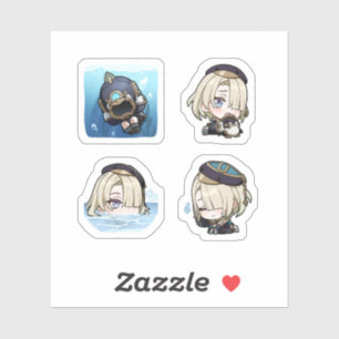 Freminet Genshin Impact 4 Pack Sticker Sheet