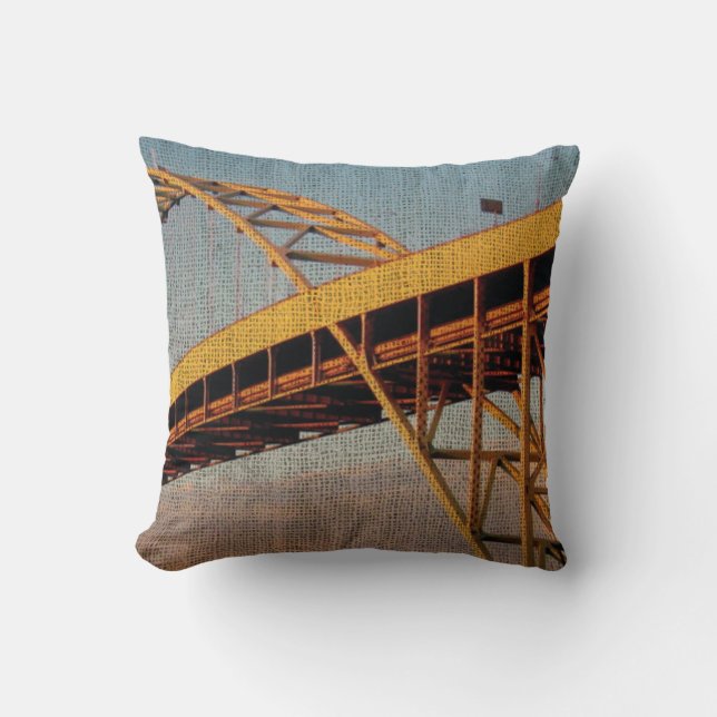 Fremont Bridge Portland Oregon Throw Pillow (Front)