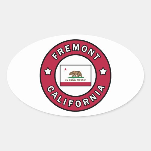 Fremont California Oval Sticker