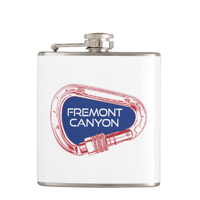 Fremont Canyon Wyoming Rock Climbing Carabiner Flask (Front)