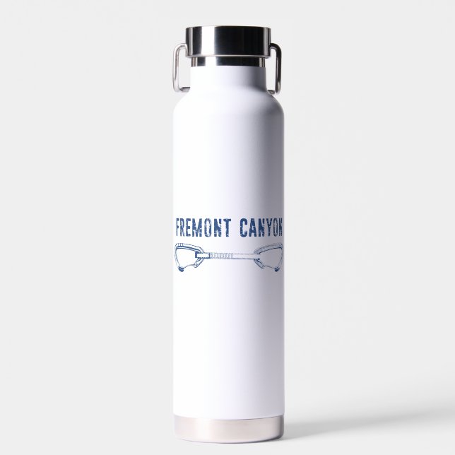 Fremont Canyon Wyoming Rock Climbing Quickdraw Water Bottle (Front)