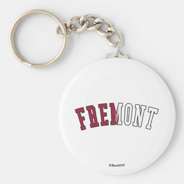 Fremont in California State Flag Colors Key Chain