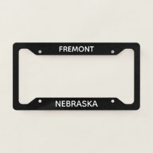 Fremont, Nebraska License Plate Frame