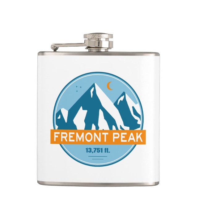 Fremont Peak Wyoming Stars Moon Flask (Front)