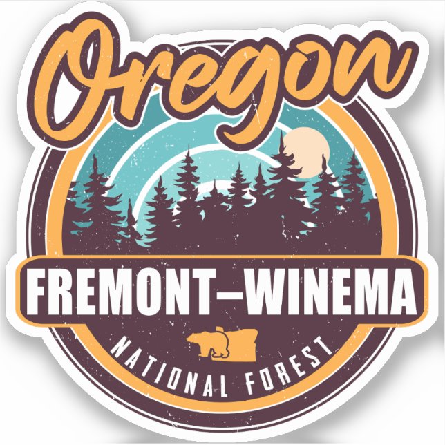 Fremont-Winema National Forest Oregon  Sticker (Front)