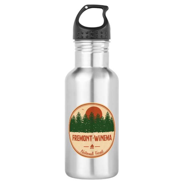 Fremont-Winema National Forest Stainless Steel Water Bottle (Front)