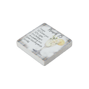 French 75 Cocktail Recipe Stone Magnet