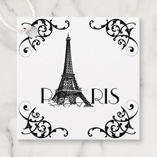 French Accent Favor Tags (Front)