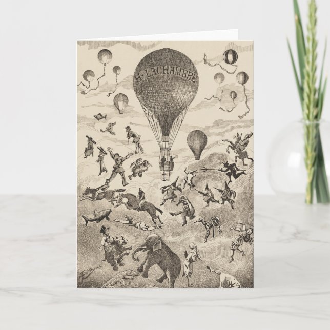 French Advertisement For Balloon Manufacturer Card (Front)