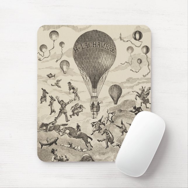 French Advertisement For Balloon Manufacturer Mouse Pad (With Mouse)