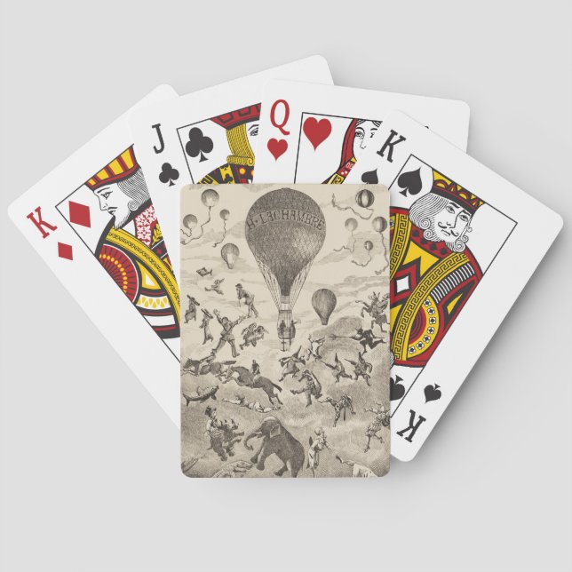 French Advertisement For Balloon Manufacturer Poker Cards (Back)
