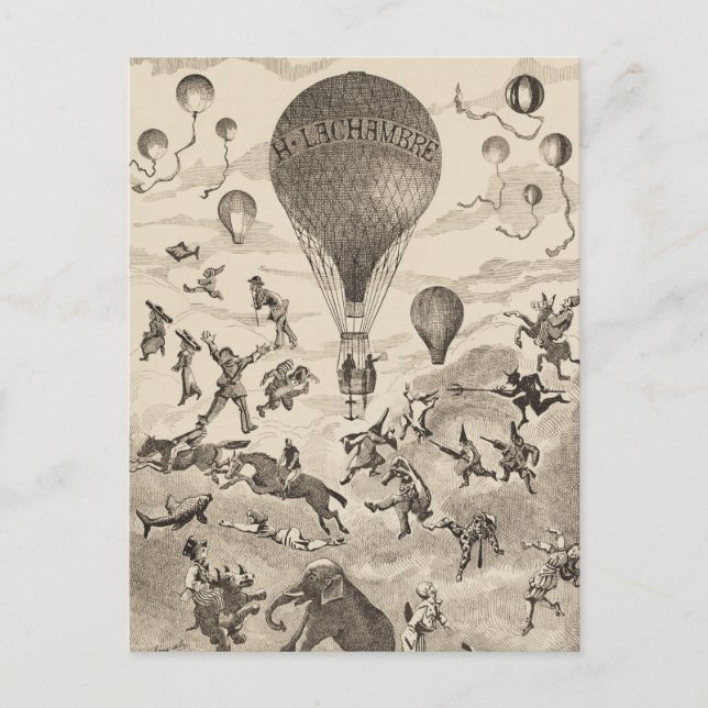 French Advertisement For Balloon Manufacturer Postcard (Front)