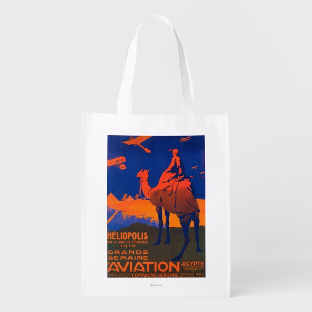 French Airline Promotional Poster Grocery Bag (Front)