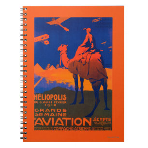 French Airline Promotional Poster Notebook