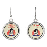 French Alice Book Cover Earrings