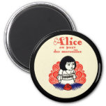 French Alice Book Cover Magnet