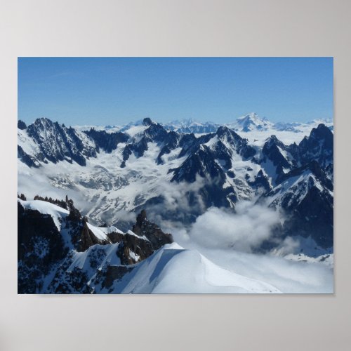 French Alps Chamonix Mont Blanc Poster