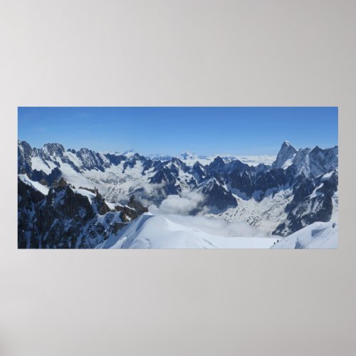 French Alps Chamonix panorama Poster