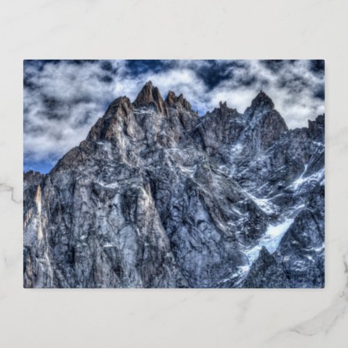 French Alps Chamonix Vista Foil Holiday Postcard