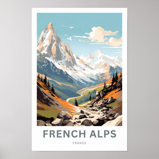 French Alps France Travel Print (Front)