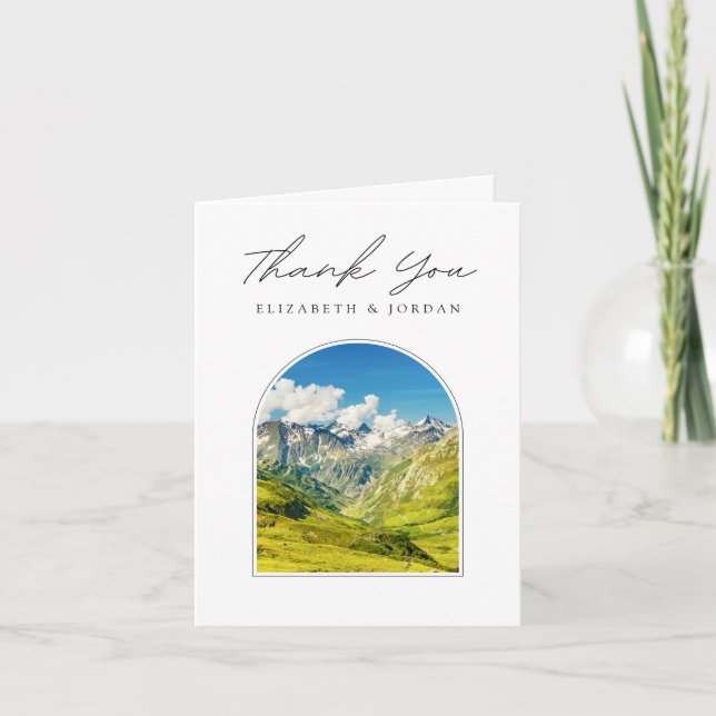 French Alps Photo Blank Thank You Card (Front)
