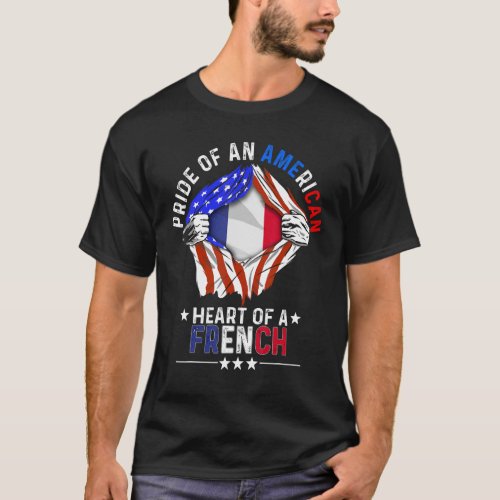 French American America Pride Foreign Country Fran T_Shirt