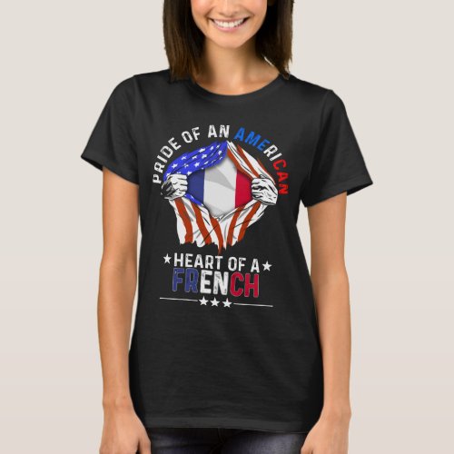 French American Foreign Country France Flag T_Shirt