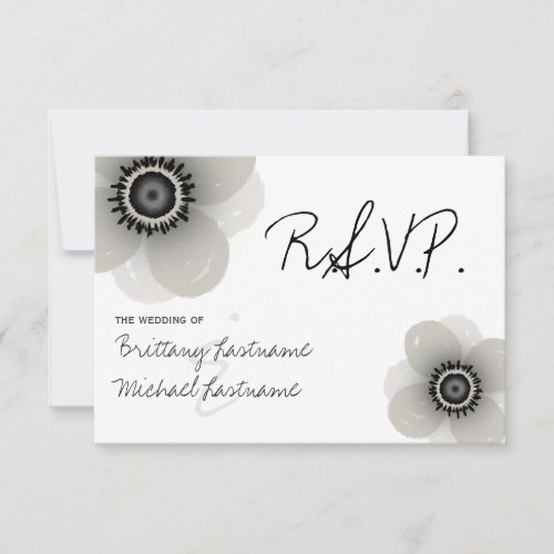 French Anemone Wedding RSVP