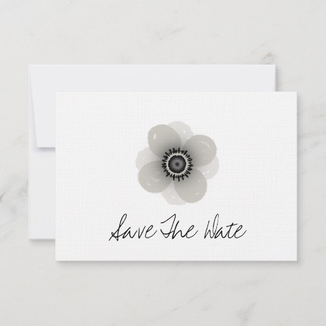 French Anemone Wedding Save The Date (Front)