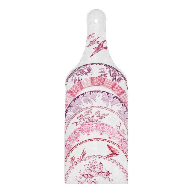 French Antique Plate | RED BIRD Decorative Board (Front)