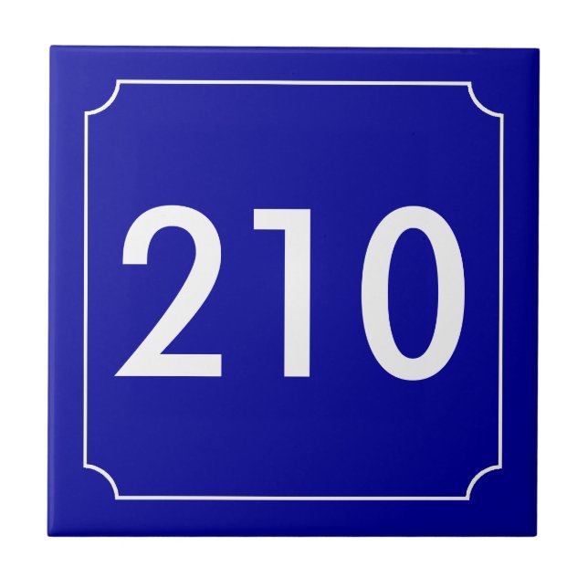 French Apartment Number Ceramic Tile (Front)