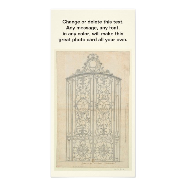 French Architectural Drawing Card (Front)