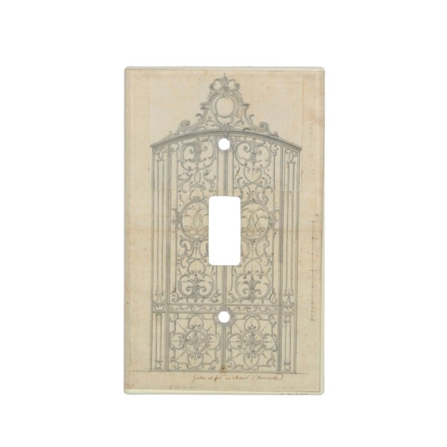 French Architectural Drawing Light Switch Cover (Front)