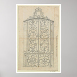 French Architectural Drawing Poster