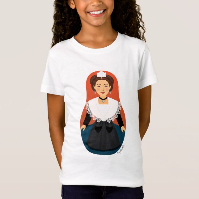 French, Arles, Provence Matryoshka Girls' T-Shirt (Front)