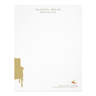 French Armchair Interior Designer Hummingbird Letterhead