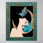 French Art Deco - Butterfly Kiss Poster<br><div class="desc">If you choose to download, Your local Walgreen store makes board posters of your download into different sizes and in various textures at a very good price. Sometimes with a discount. A tip from my US friend. For UK see "Digital Printing" online. I have taken this French Art Deco picture...</div>