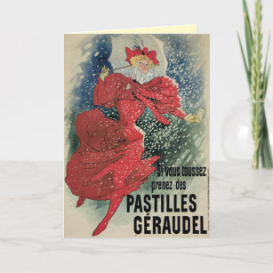 French Art Nouveau Christmas Card