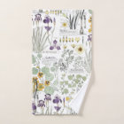 French Art Nouveau Flowers Bath Towel Set