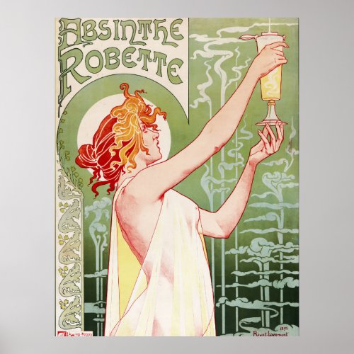 French art nouveau poster absinthe Robette