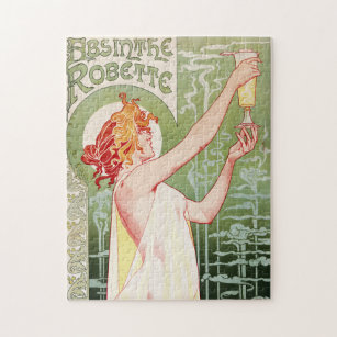 French art nouveau poster "absinthe Robette" Jigsaw Puzzle